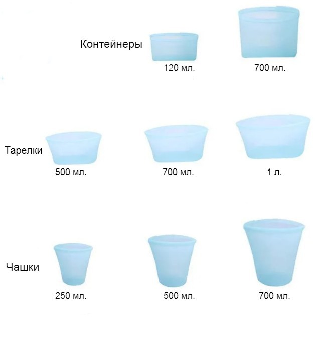 Многоразовые силиконовые контейнеры