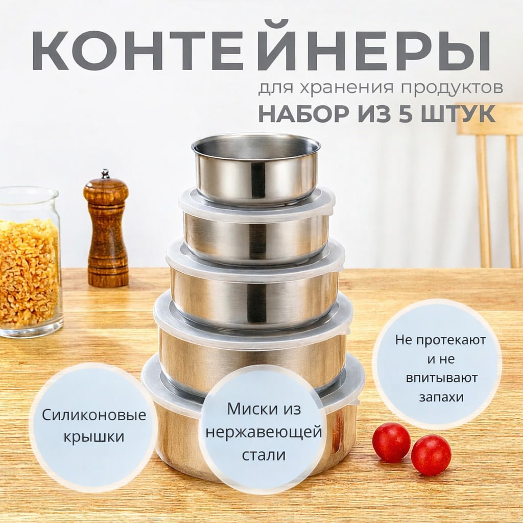 Набор контейнеров для хранения продуктов